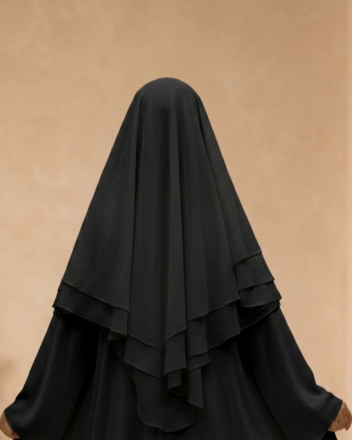 Black Chiffon Khimar