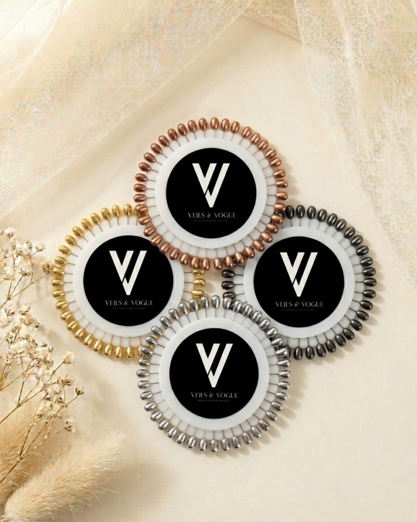 Metallic Hijab Wheel Pins
