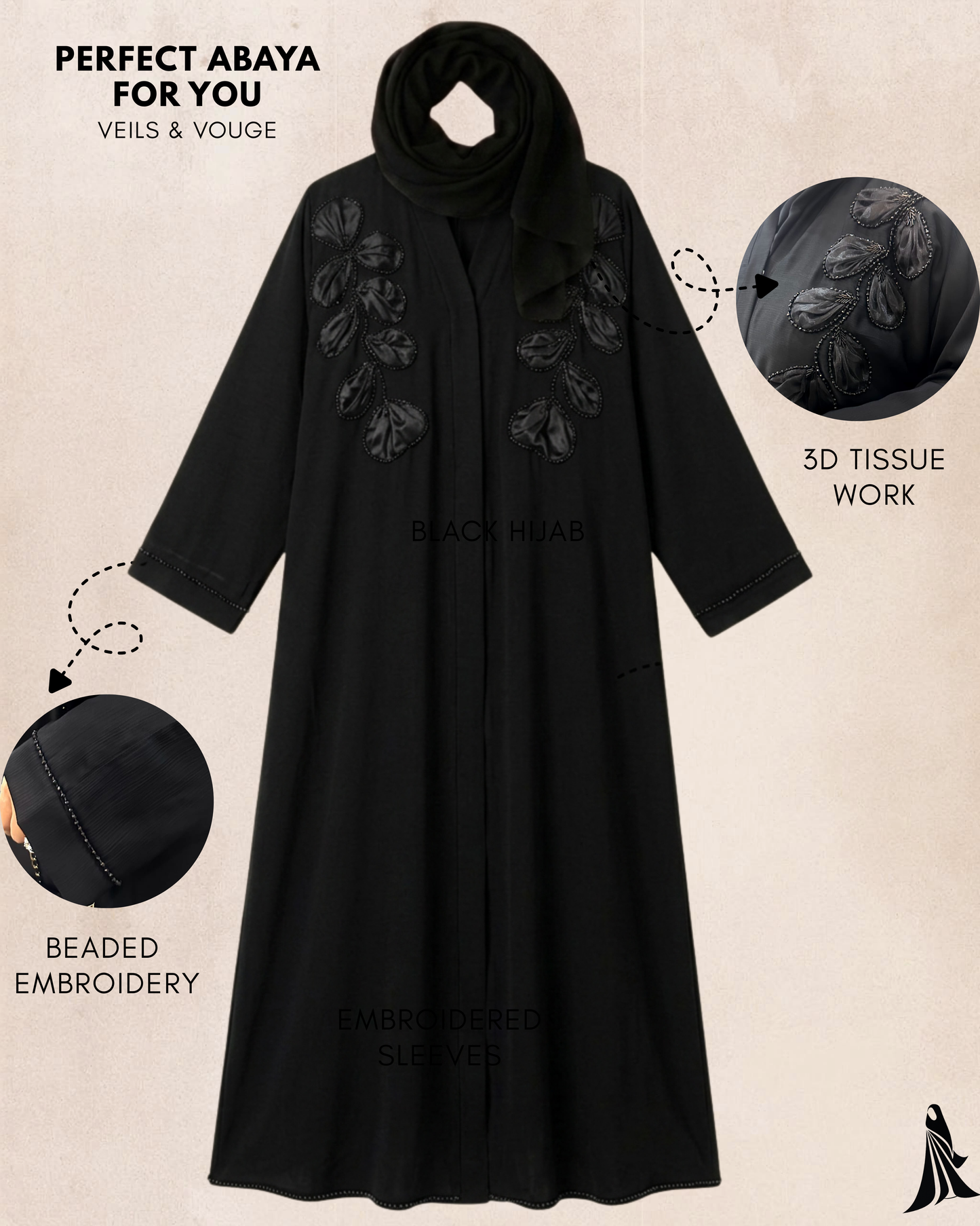 Sheen Tissue Abaya