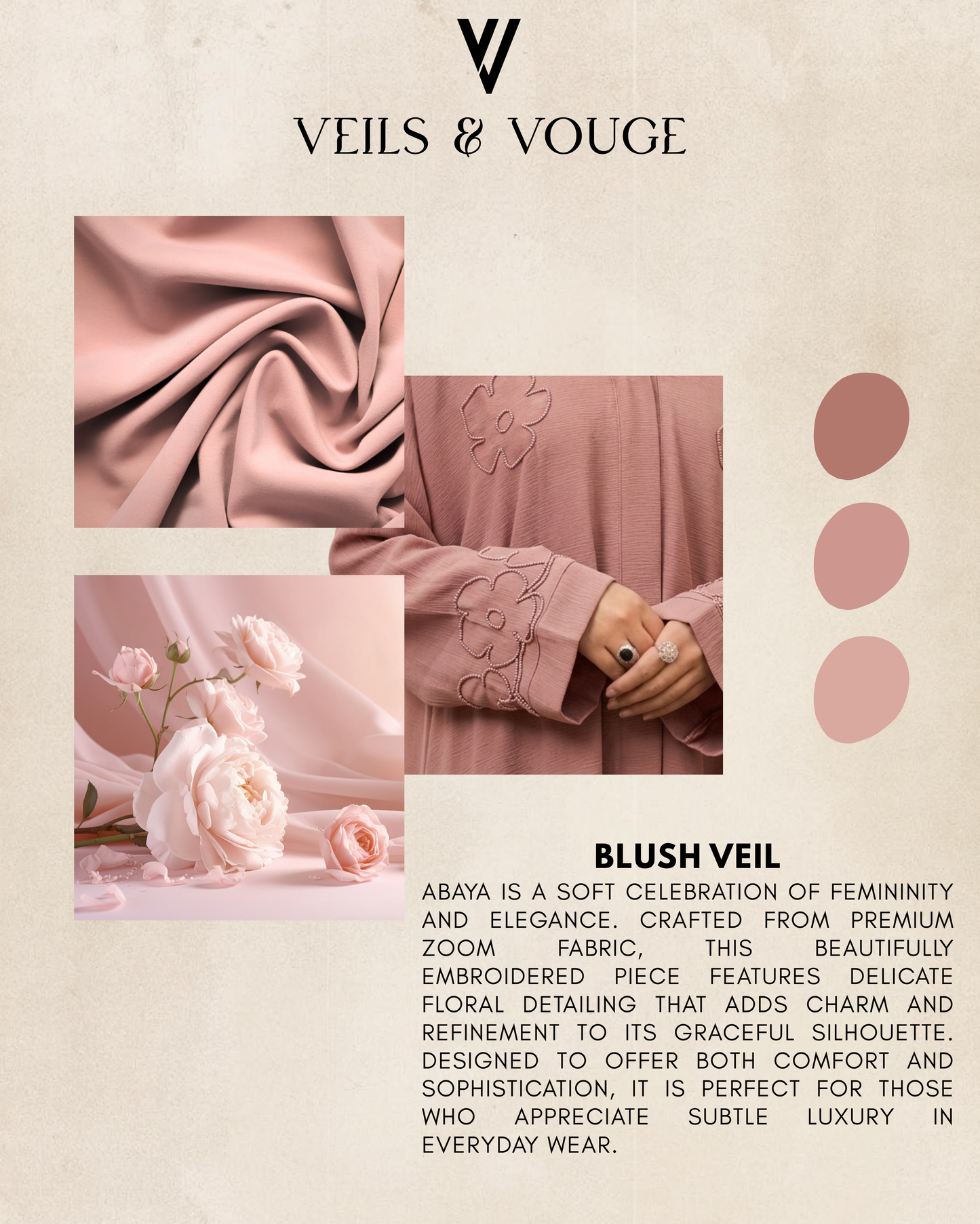 BLUSH VEIL ABAYA