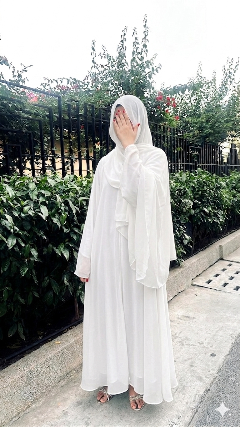 Noor White Abaya