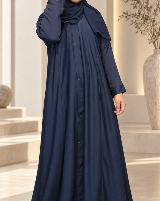 Navy Noor Abaya