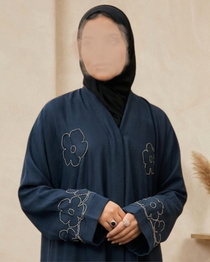 Midnight Navy Blue Abaya