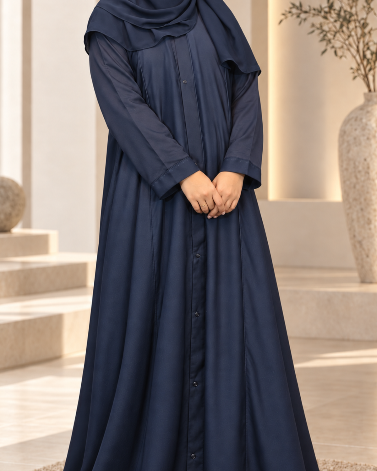 Navy Noor Abaya