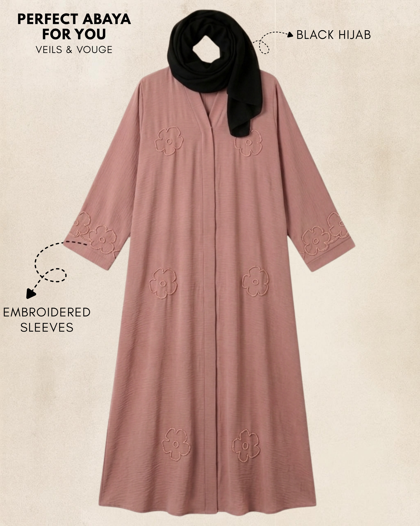 BLUSH VEIL ABAYA