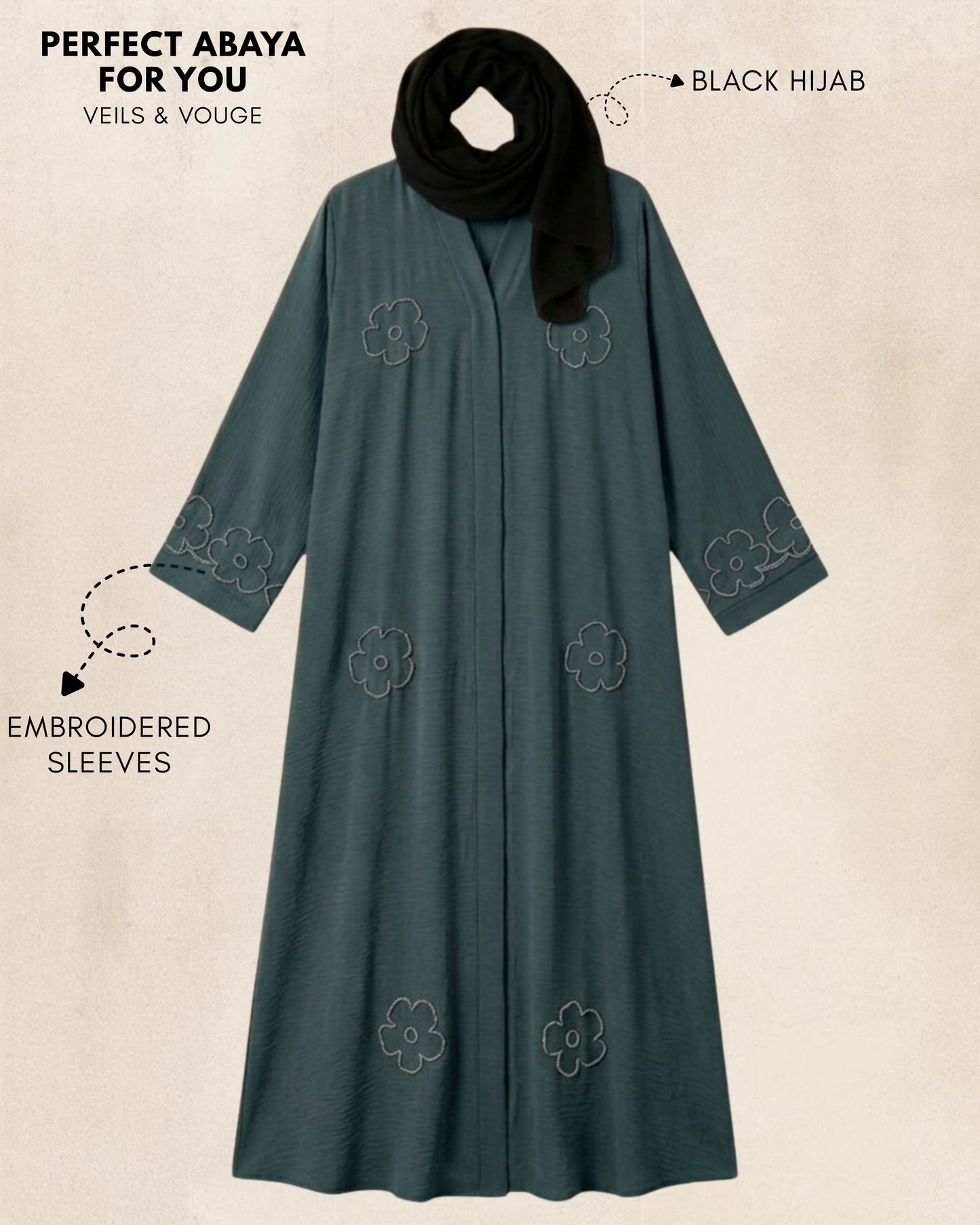 Emerald Teal Abaya