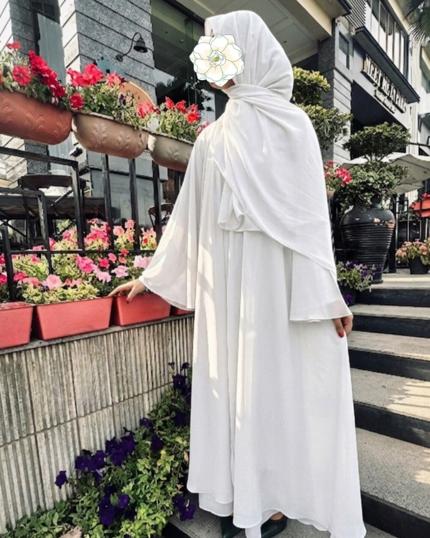 Noor White Abaya