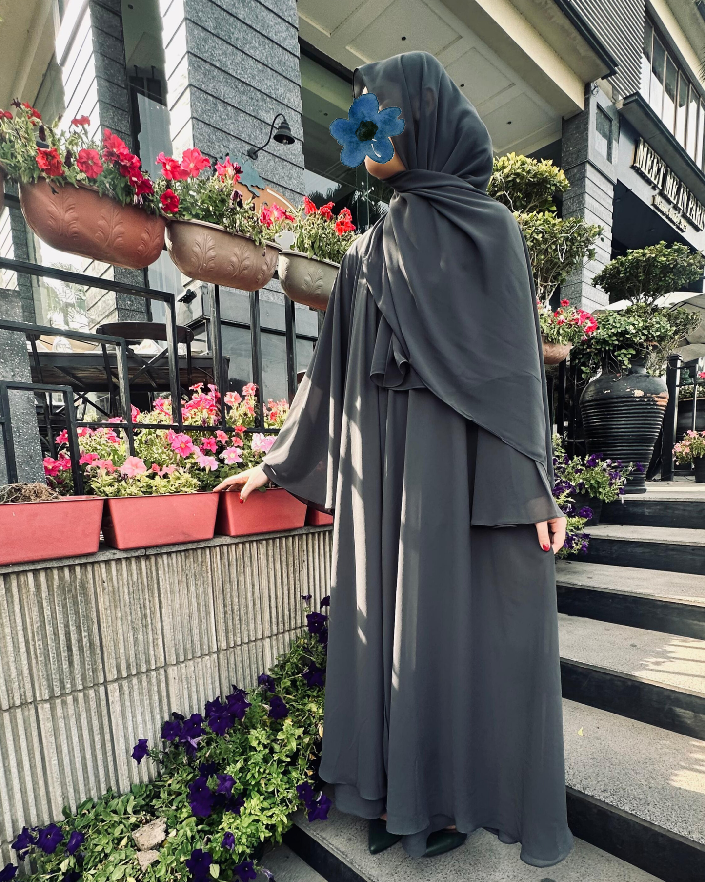 Noor Grey Abaya