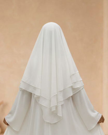 White Chiffon Khimar