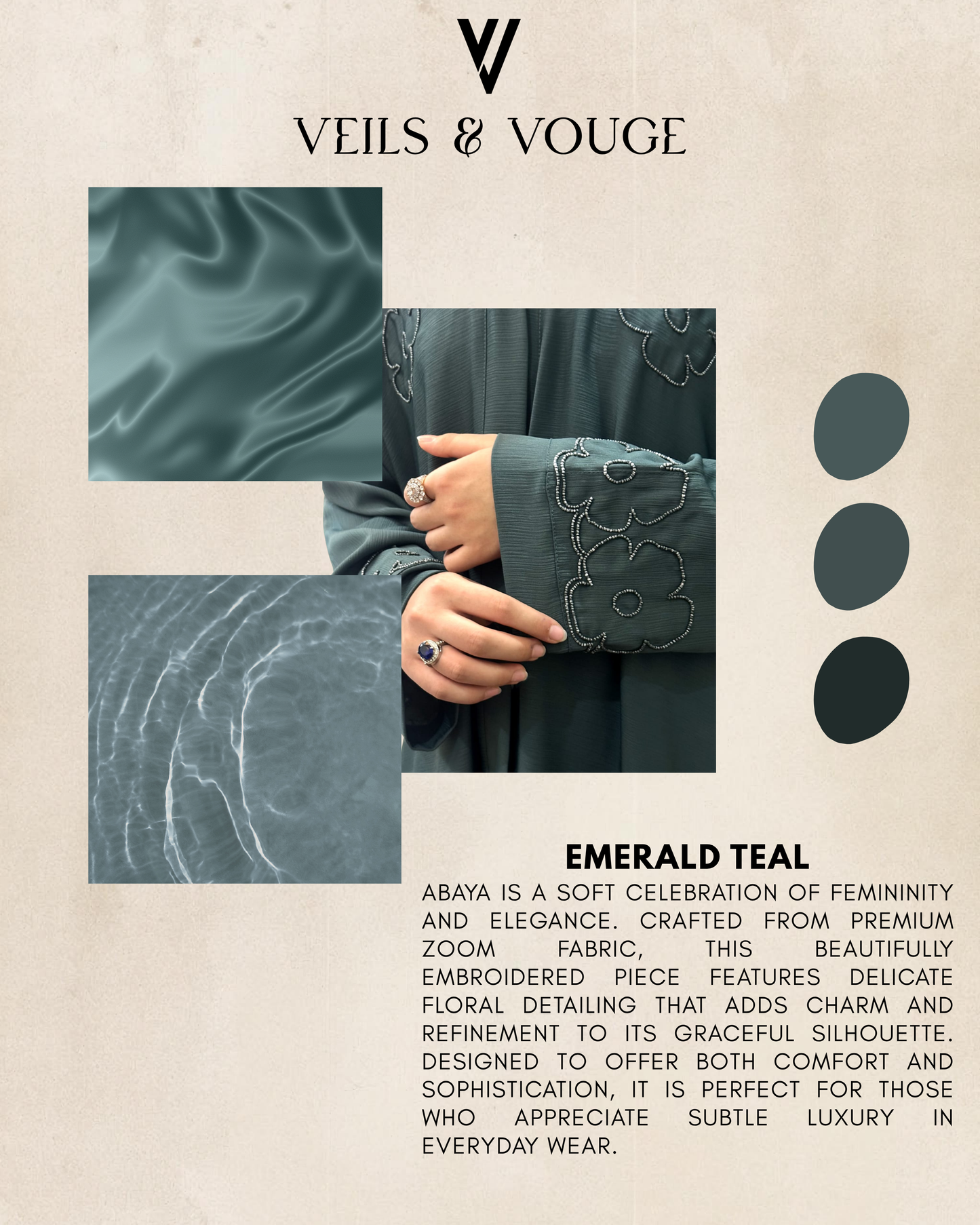 Emerald Teal Abaya