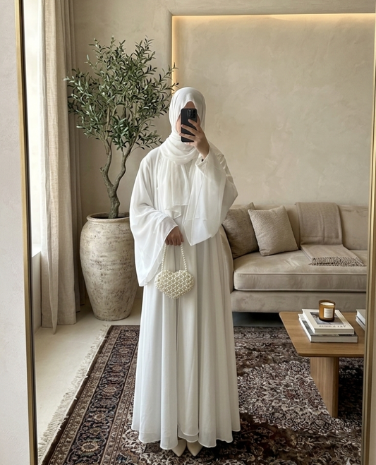 Noor White Abaya