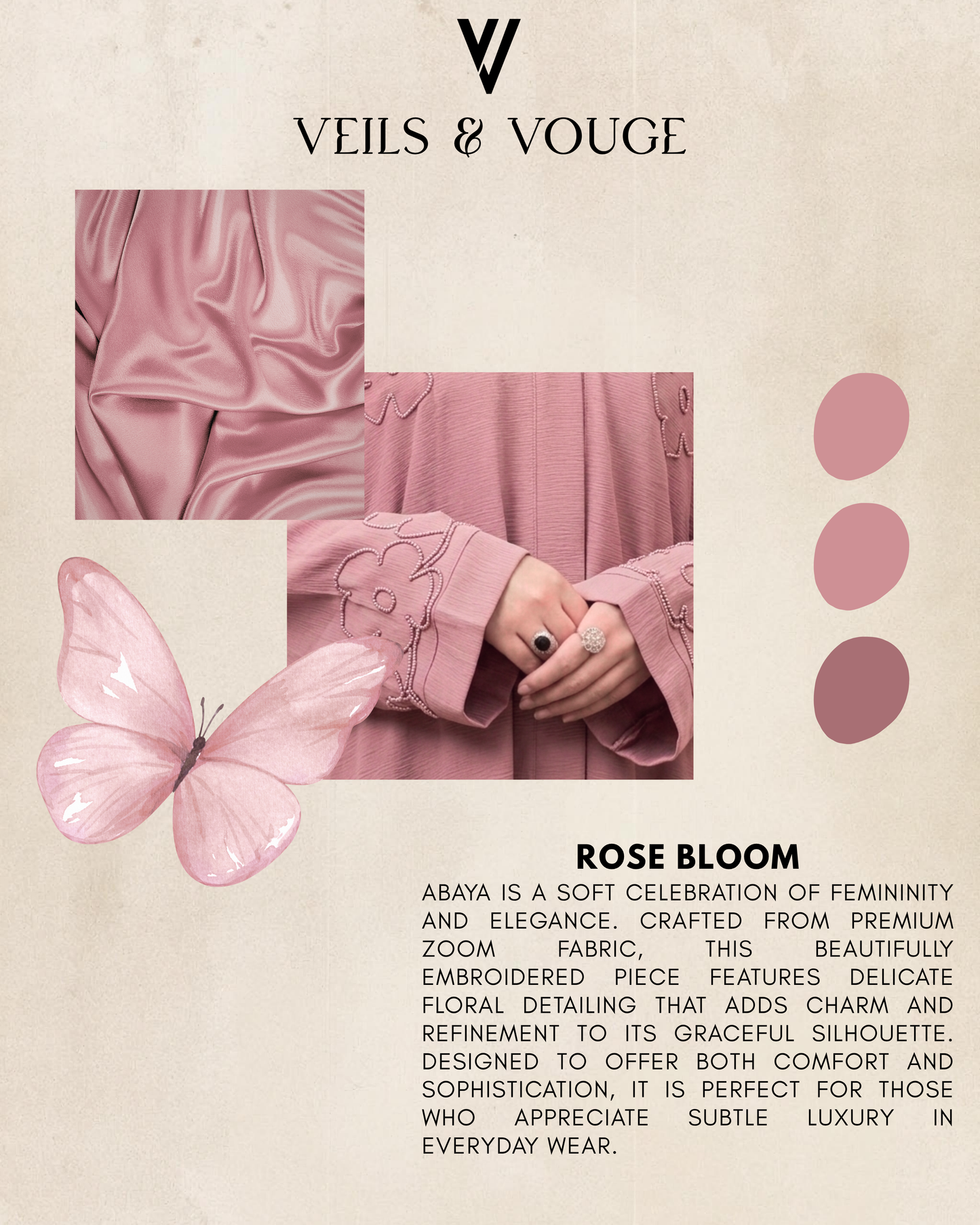 Rose Bloom Abaya