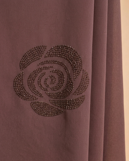 Noir Blossom Shawl - Brown