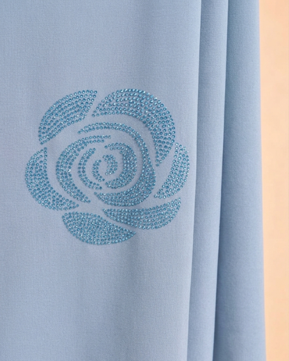 Noir Blossom Shawl - Ice Blue