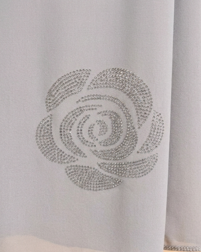Noir Blossom Shawl-Ivory