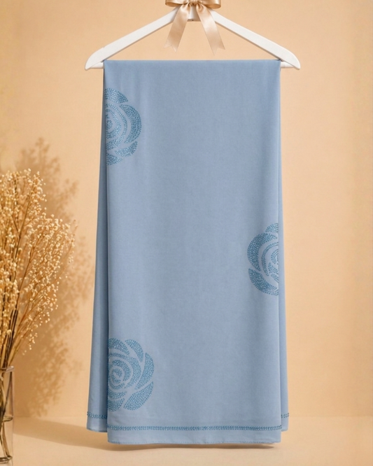 Noir Blossom Shawl - Ice Blue