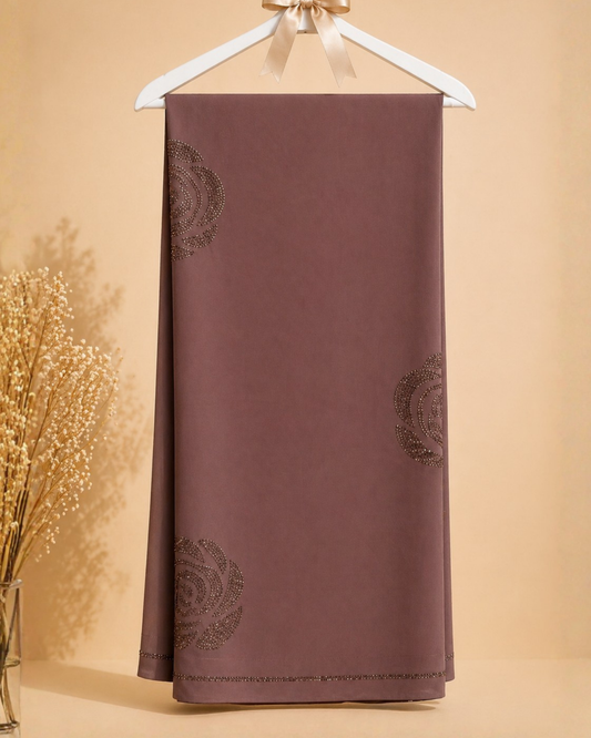 Noir Blossom Shawl - Brown